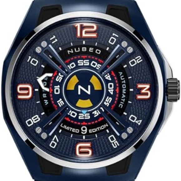 Nubeo Men's 44mm OAO Automatic Limited Edition Watch with Silicon Strap NB-6094